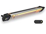 Stufa Elettrica ad Infrarossi 72,5x12,5x8,5 cm da Parete Soffitto 1200W Moel Iris 866NRC