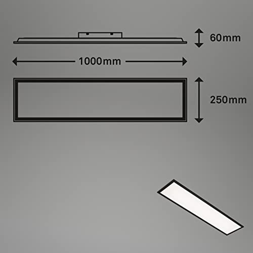 Panel LED ultra plano BRILONER plafón rectangular de 2200 lúmenes luz negra 100cm 6