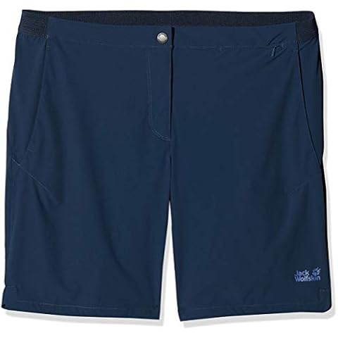Jack Wolfskin Damen Hilltop Trail Shorts W Schnelltrocknende Kurze Wanderhose, midnight blue, 46 (XL) Cover