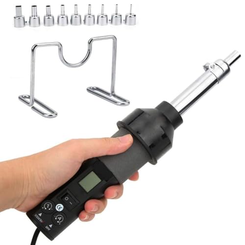 HYZHANHONG Mini Pistola de Tubos termorretráctiles 450W con Boquilla de Gas de 9 y Pantalla Digital LCD de núcleo Calefactor, Temperatura del Viento Ajustables, para reparación de Soldadura