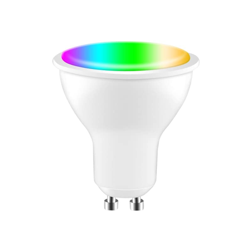 fengyan Casa Bombillas 2 0pcs AC85-265V WiFi Smart GU10 LED Bombilla de luz Spotlight Smart Life Aplicación 4w rgbcw Trabajo de Control de Voz con a.Lexa goo.gle a casa Familiar Lámpara