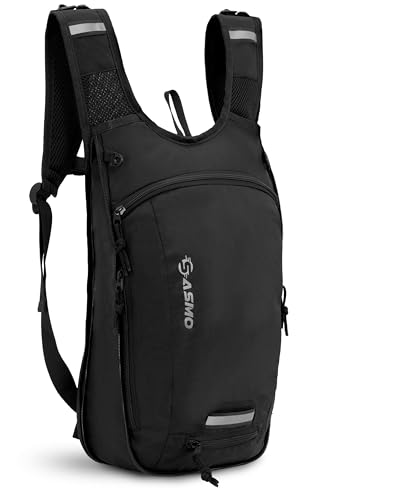 SASMO® Fahrradrucksack 10+3l mit Thermofach & Helmnetz | MTB Rucksack | Fahrrad Rucksack - inkl. Regenschutz | Trinkrucksack Fahrrad für Herren & Damen