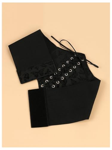 Verdusa Women's Lace Up Tied Corset Belts Elastic Costume Waist Belt4
