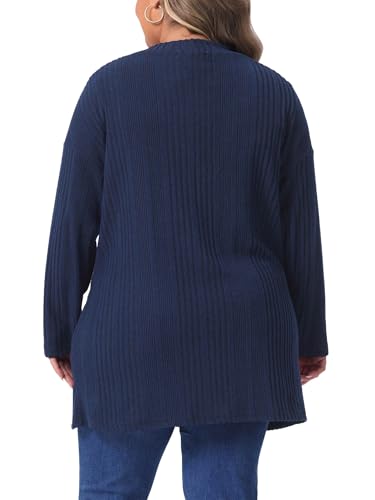Agnes Orinda Plus Size Cardigans for Women Button V Neck Long Sleeve Lightweight Soft Knit Cardigan with Pockets4