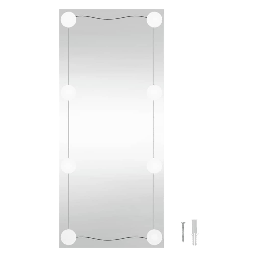 Lustro ścienne z diodami LED, 30 x 80 cm, szkło prostokątne, montaż ścienny, złącze USB, lustro do makijażu z ciepłym białym i zimnym światłem do salonu, sypialni, łazienki, korytarza