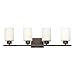 Forte Lighting 5186-04-32 Signature 4 Light 28 inch Antique Bronze Vanity Light Wall Light