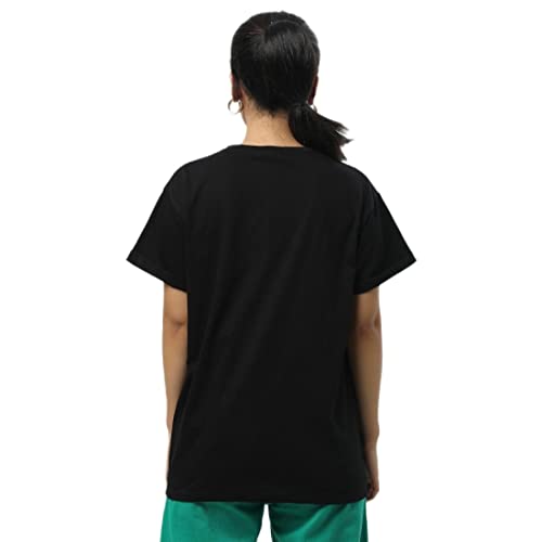 Image of Bewakoof Women's My Badass Graphic Printed 100% Cotton T-Shirt - Boyfriend Fit, Round Neck, Half Sleeve