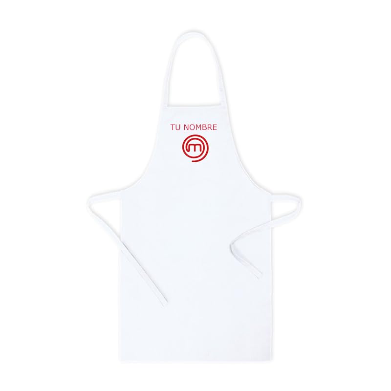 Delantal Junior. PERSONALIZACION Nombre. Delantal Cocina niños y niñaschef (Blanco).