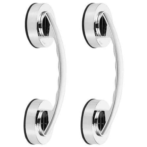 Pasamanos de baño con ventosa de plástico resistente POPETPOP de dos piezas 2