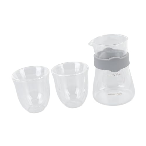 Vidrio de alto borosilicato SEAFRONT de 300 ml, diseño elegante con boquilla de vertido 3