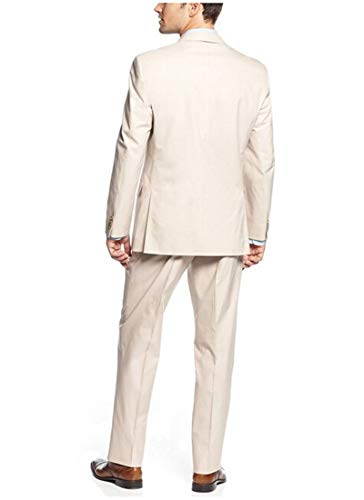 Men's Suits Beige Two Buttons Notch Lapel Wedding Prom Tuxedos3