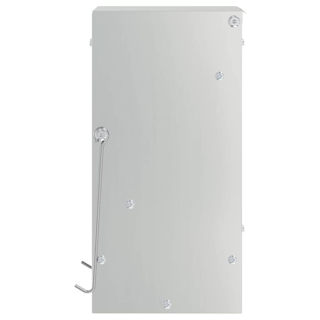 Comedero para conejos de acero galvanizado, color plata, 20 x 12,5 x 25 cm, capacidad de 3 kg, con gancho, resistente al agua y a la intemperie, para interior y exterior, suministros para