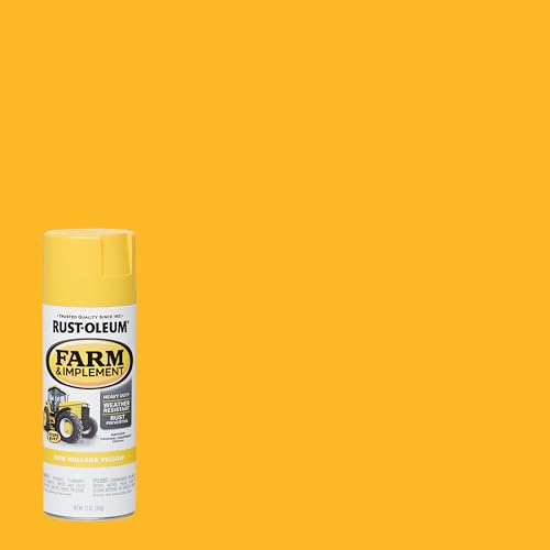 Rust-Oleum 280144-6PK Farm & Implement Spray Paint, 12 oz, New Holland Yellow, 6 Pack