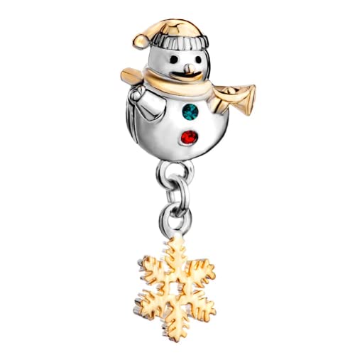 Image of Christmas Holiday Season Charms for Pandora Bracelets New Snowflake Santa Claus Home Moose Gift Tree Candy Cane Snow Globe