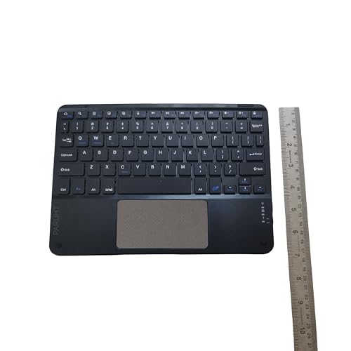 Image of Wireless Bluetooth Keyboard with Touchpad Rechargeable Slim Lightweight Like Air Multi-Device Portable for Tablet, Laptop, Smart TV, PC, Black BTW-TOUCH50