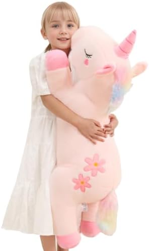 32inch Cute Giant Pink Unicorn Plush, Jumbo Soft Body Pillow Pet,...