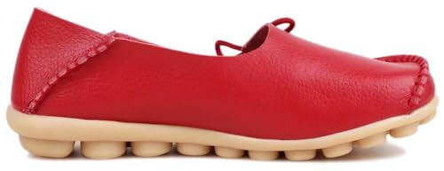 Image of Women's Leather Slipper Loafers Flat Shoes Slip-Ons