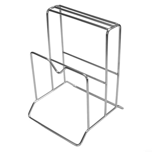 Eawfgtuw Étagère de rangement de cuisine en acier inoxydable avec grande capacité, organiseur de couverts multi-sections, planche à découper et support de couvercle de casserole, support d'ustensiles