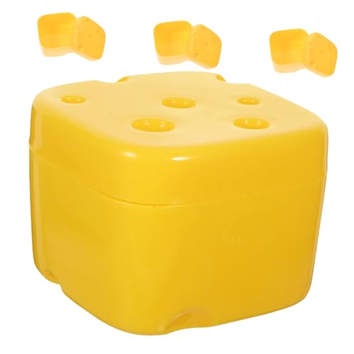 DECORNIJIA 4 Piezas De Soporte Para Queso Con Tapa Para Guardar Queso En El Frigorífico Contenedor Para En Lonchas Protector De Amarillo