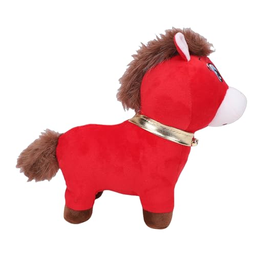 Zerodis Stuffed Animals Teddy Bears Other Decorative Items Animal Horse Figurine Doll with PP Cotton Fill and Bell Gold Collar for Chinese New Year Decor 2026 Year of The Horse Plush Toy (Sad) - Image 3