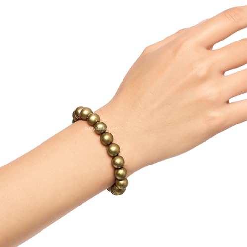 Image of Crystal Heaven Pyrite Bracelet Original Certified for Men - Raw Pyrite Stone Bracelet with Genuine Pyrite Beads for Energy and Protection - Unique Gift Idea for Spiritual Well-being (Stretchable)
