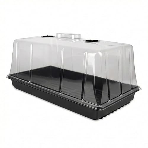 GrowPRO High Dome Zimmergewächshaus, 54x27x25 cm - Anzuchthaus mit verschließbaren Belüftungslöchen, 1 Stück