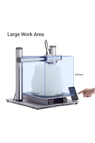 Image of Snapmaker A350T 3D Printer 2.0 at Models 3-in-1 with Three White Filament and Two Black PLA Filament, Upgraded 3D Printer with 3D Printing /Laser Engraving /CNC Carving, Working Volume up to 320x350x330mm,UL Certified