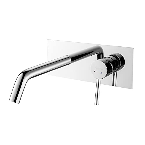 Robinet de salle de bain mural mitigeur laiton chrome évier