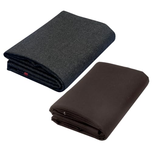Image of Abhi Fashion Men's Cotton Formal Unstitched Combo Trouser Fabric For Men (Pack Of 2)