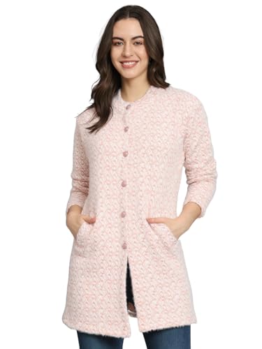 Image of eWools Women's Winterwear Woolen Long Coat Sweater Cardigans