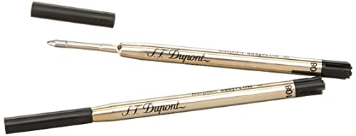 S.T. Dupont Lot de 2 recharges Defi pour stylo à bille pointe moyenne (Noir)