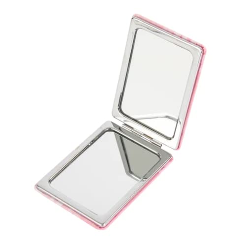 Bouya Compact Cute Mirror Pu Leather Makeup Travel Mirror For Purses - Small Pocket Mirror Portable Folding Handheld Mirror 2-Sided With 2X 1X Magnification For Women Great Gift (Sakura Pink) #TOP1