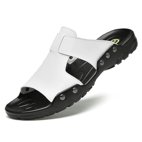 Sandalias de piel con suela suave para hombre: comodidad informal de verano
