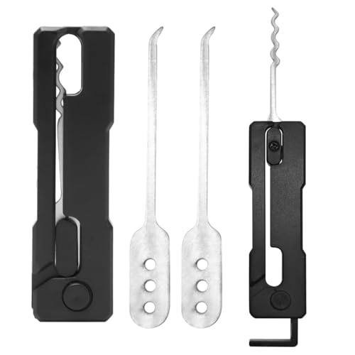 EIHI 1 Pièces Kit De Crochetage De Serrures Professionnel, Kit De Crochetage De Serrures, Outil D'Ouverture De Porte, Clé De Chambre, Kit De Craquage De Serrures (Noir)