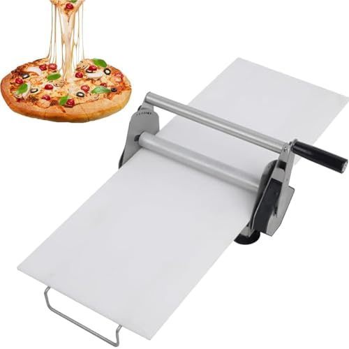 Laminadora De Masa Manual Plegable, Máquina Para Hacer Pizza De Acero Inoxidable 30.5Cm/39.4Cm, Rodillo De Masa De Sobremesa, Grosor Ajustable, Para Hacer Masa De Hojaldre En Panadería,RS201