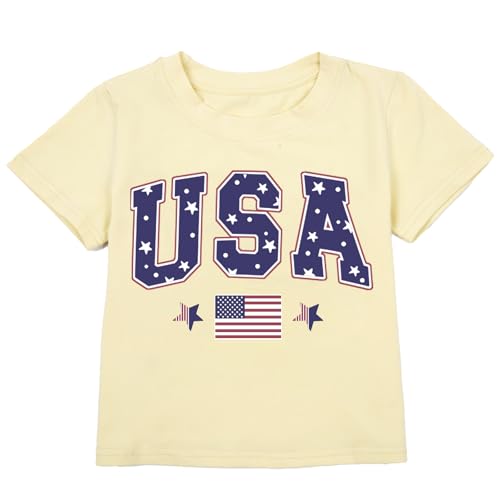 Image of JNC Kids 4th of July Shirt Boys /Girls American Flag T-Shirt Toddler Patriotic Tops Tee Independence Day Clothes 2025