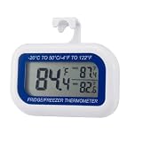 Refrigerator Temperature Gauge, Magnetic Large LCD Display, 2.99×1.81in Easy to Read Accurate Fridge Freeze Room Monitor for Home Restaurants Store Kitchen, Daily Safety Aid for Family Friends Adults