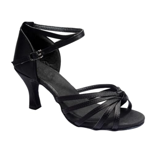 Escarpins à talons hauts satin VANZACK avec bride nouée pour danse latine
