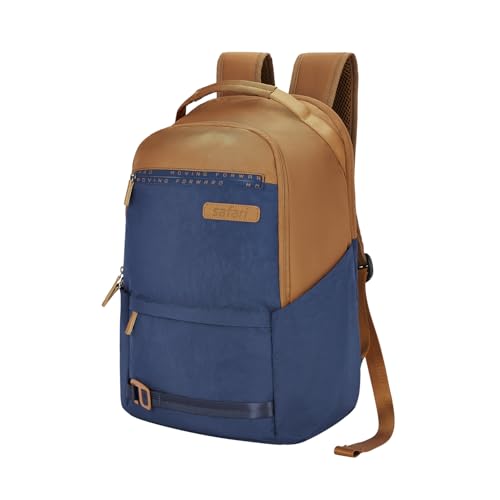 Image of Safari Dart 1 24L College backpack, 2 compartments, 17 inch laptop compatible, Smart trolley sleeve, Front pocket, college backpack bags for women and men, travel bag, Ideal for Students, Color - Blue