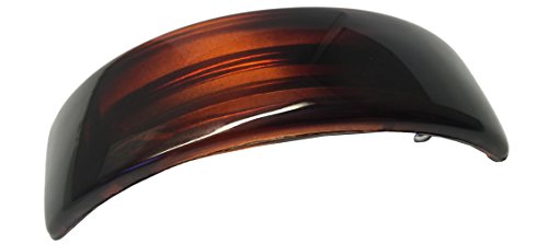 Parcelona French Curved Tortoise Shell Strong Grip Celluloid Automatic Volume Hair Clip Hair Barrette #TOP16