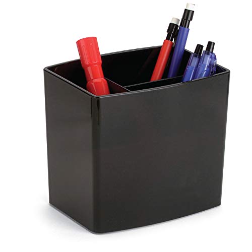 Officemate 2200 Series Executive Large Three-Tiered Pencil Cup, Black (22292)