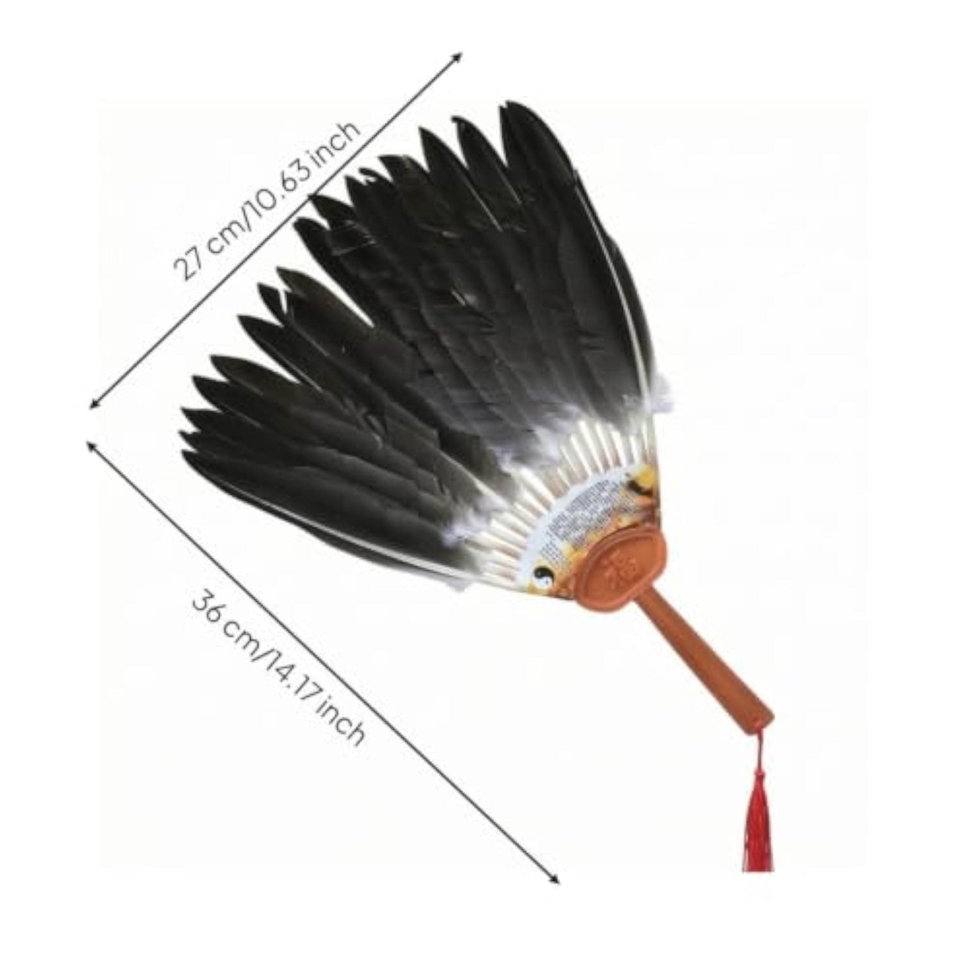 Handmade Goose Feather Fan with Tassel for Dance Performances