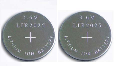New 2 X Rechargeable LIR2025 LIR 2025 3.6V Button Cell