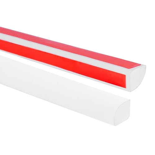 Quest Självhäftande dekorlist, 10 x 10 mm, PVC fjärdedelstång för vägg, golv, tak – flexibel, UV-beständig, vattentät, enkel skötsel – rulle 3 meter, vit