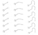 Monily 18Pcs 18G Clear Acrylic Nose Ring Bioflex Stud Retainer Nose Piercing Body Jewelry for Men Women (18G, Pin Length about: 7mm)