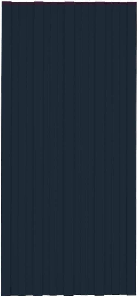 Galvanized Steel Roof Panels, 36 Pcs, Anthracite, 39.4"x17.7", Weather-Resistant Metal Roofing Sheets for Sheds, Garages