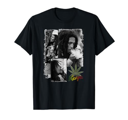 Officiel Bob Marley Kaya Collage Reggae Vintage Fan T-Shirt