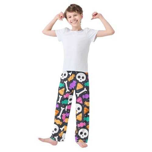Skull Candy Boys Pants Boys Athletic Pants Long Pant for Boywith Pockets Wide-Leg Size 6-14Y3