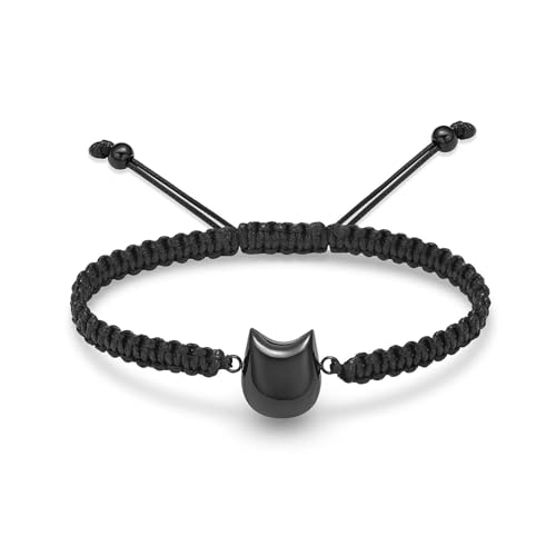 Bracelet crémation chat en acier pour garder les cendres de votre animal tout près de vous