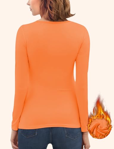 Image of Women's Long Sleeve Thermal Underwear Lightweight Compression Baselayer Shirt Women Clothing Premium Comfort Winter Tops
